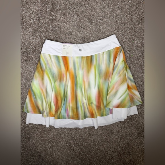 Calia by Carrie Underwood Flora Multicolor Double Layer Mesh Golf Skort - Picture 6 of 7